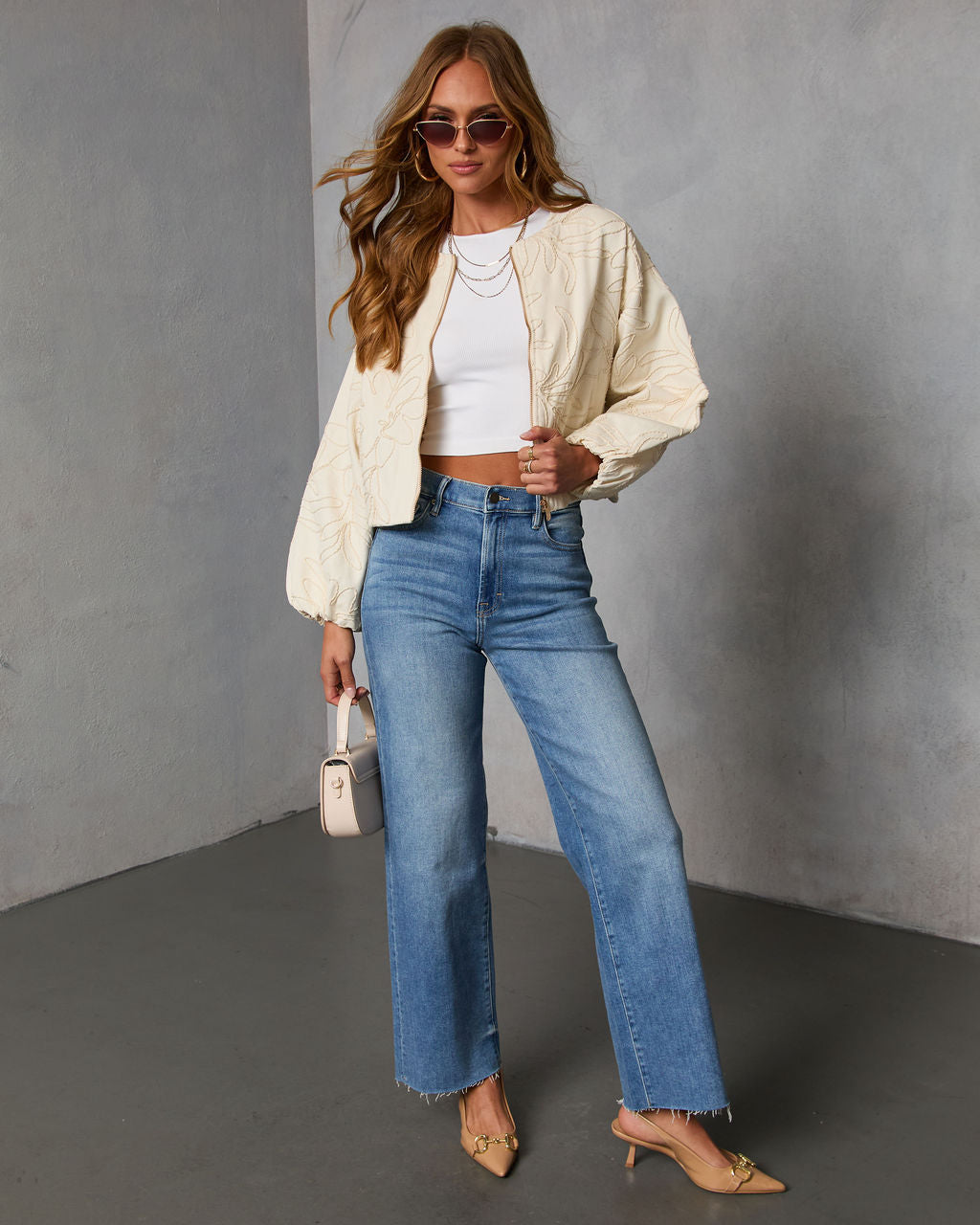 Rainah Embroidered Twill Jacket