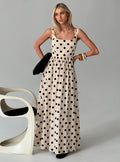 Cartmel Maxi Dress Cream / Polka Dot