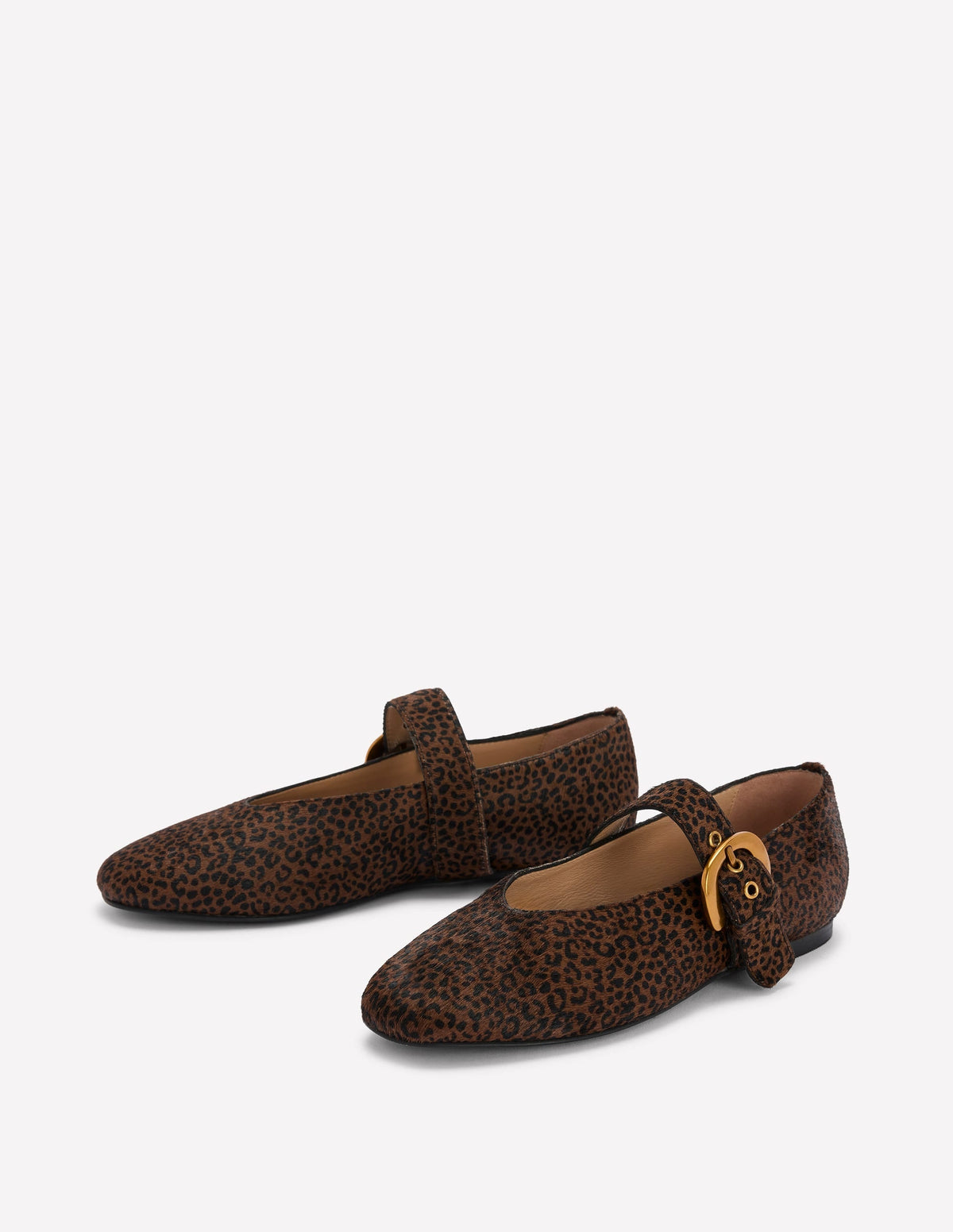 Kylie Flat Buckle Mary Janes-Mini Leopard