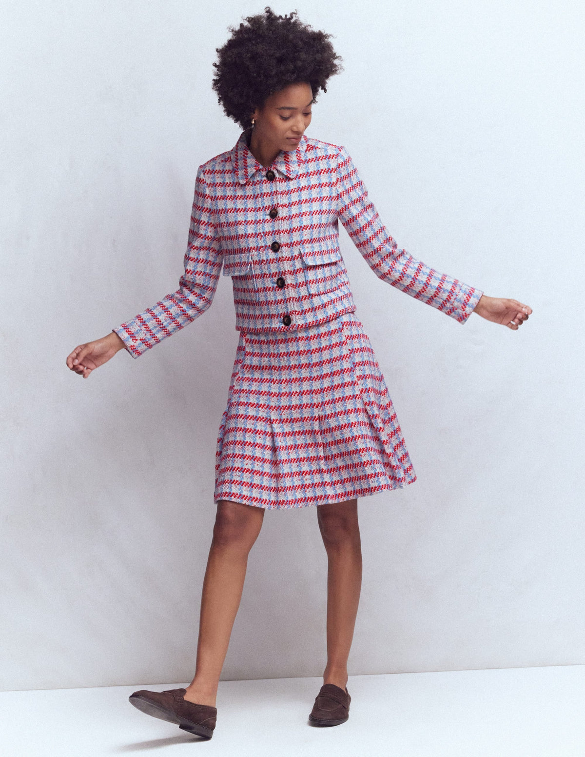 Lisburn Patch Pocket Jacket-Pink Textured