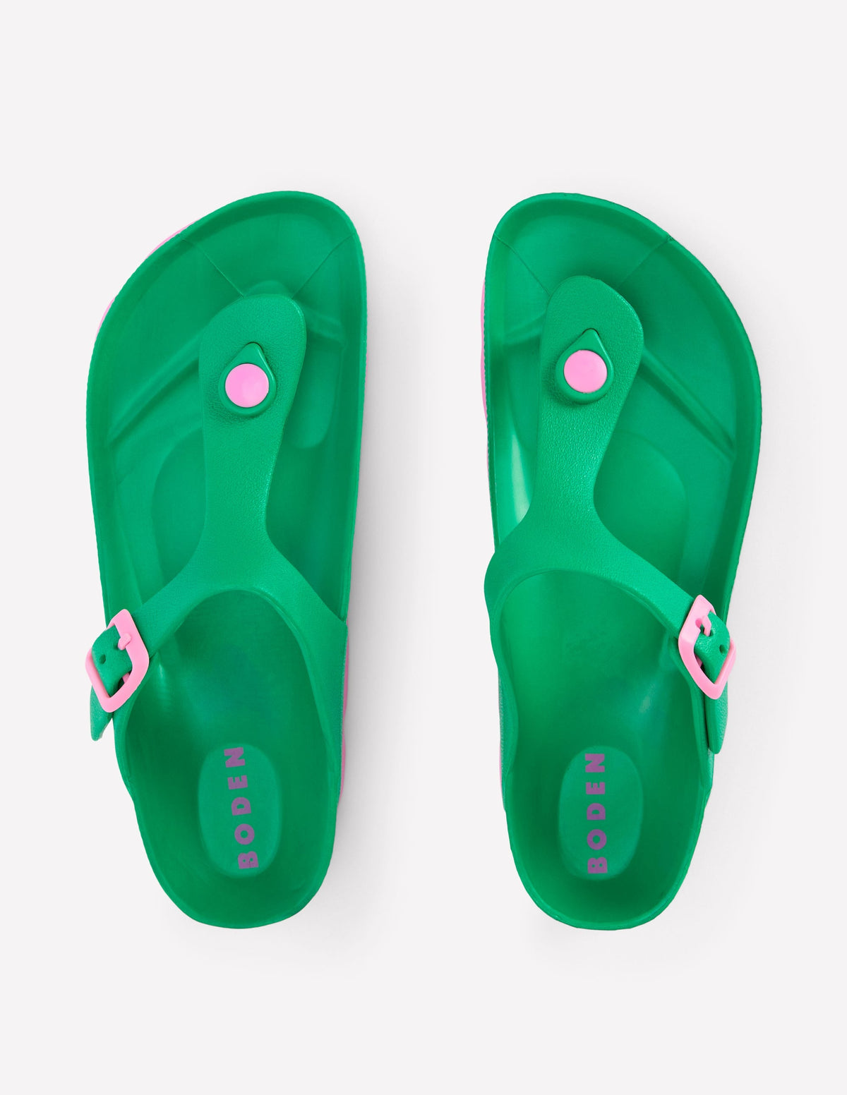 Lyla Toe Post Sandals-Green/Pink
