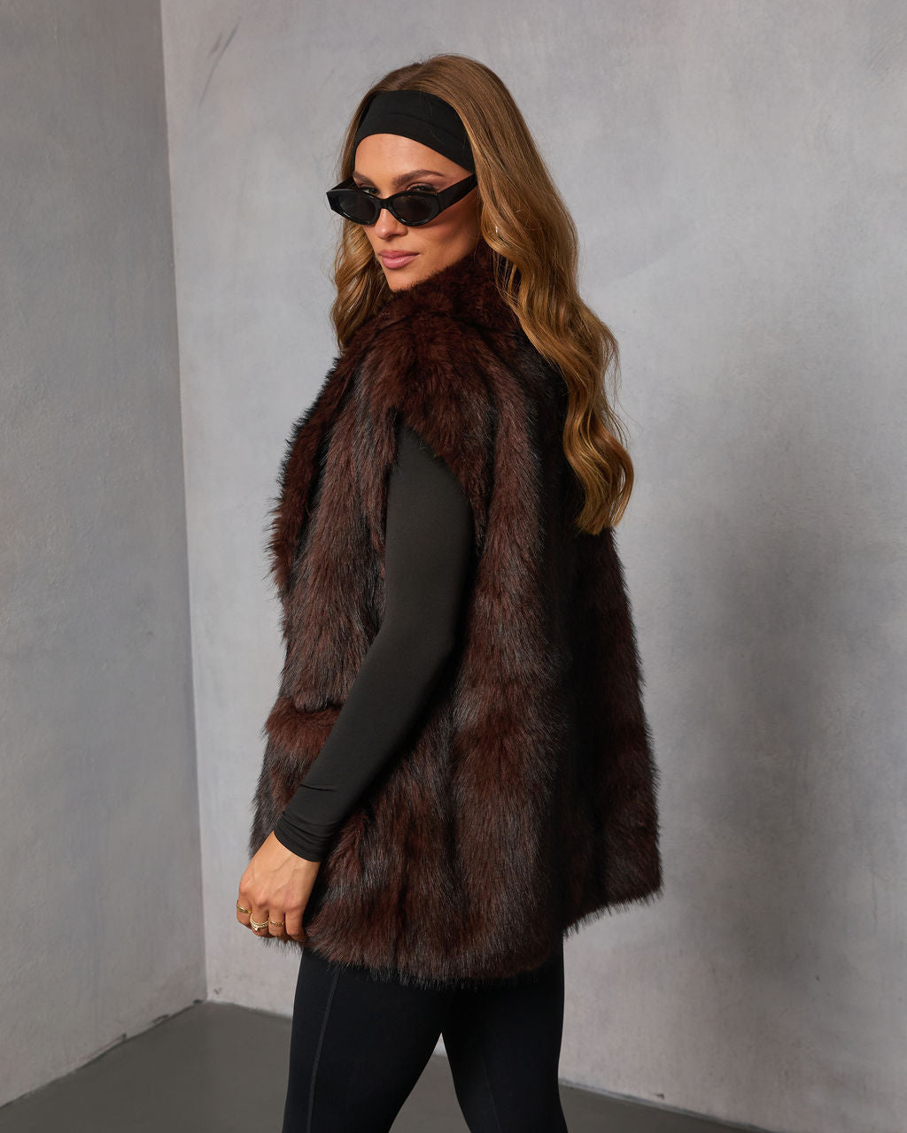 Frosted Berry Faux Fur Vest