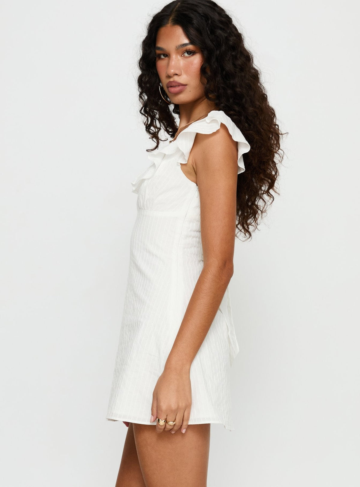 I Guess So Cotton Mini Dress White