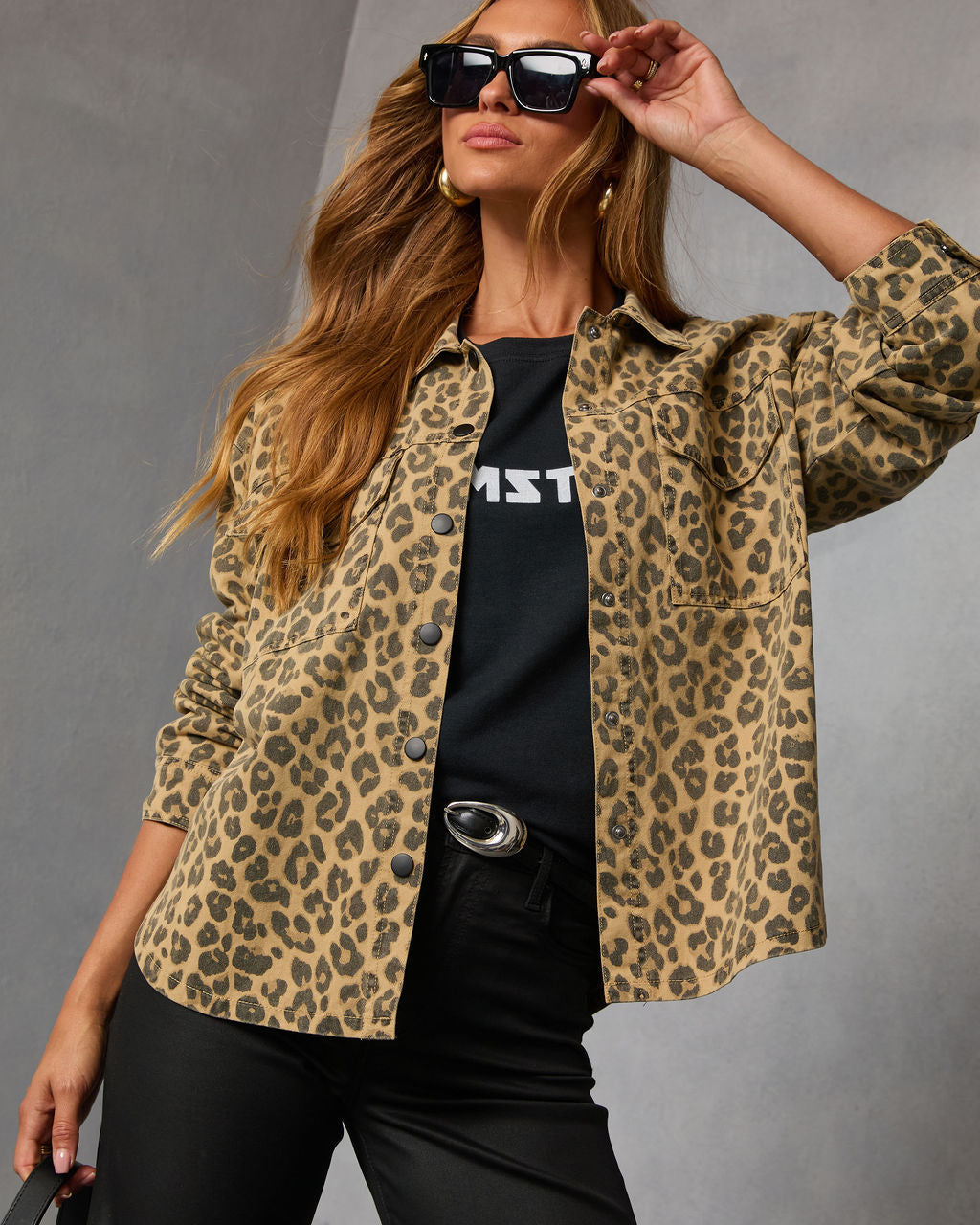 Soft Claw Printed Shirt Jacket