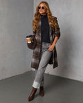 Devora Plaid Double Breasted Coat