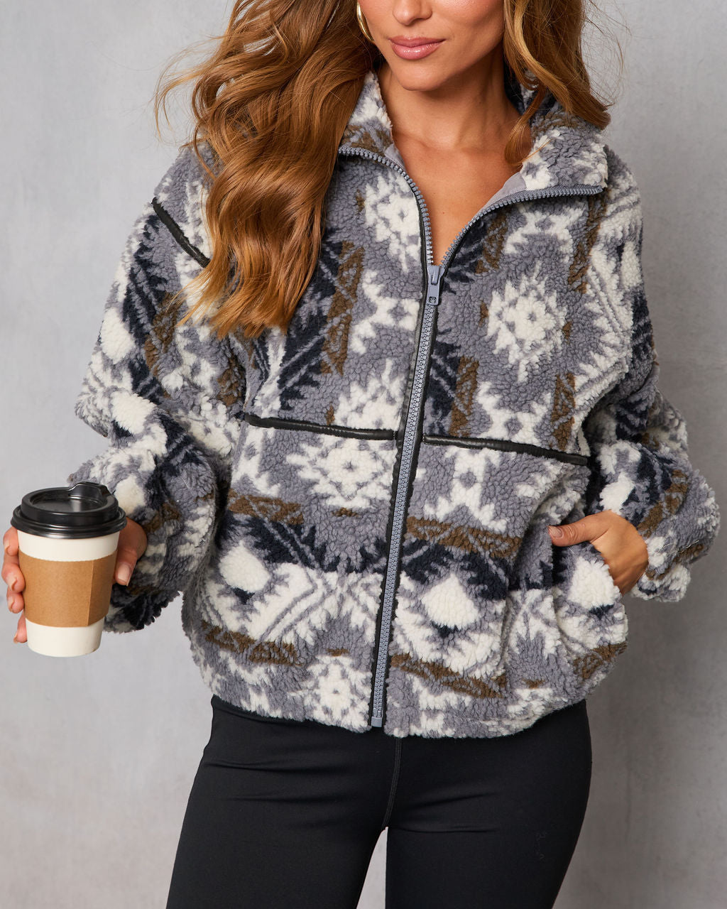 Twinkle Trail Aztec Sherpa Jacket
