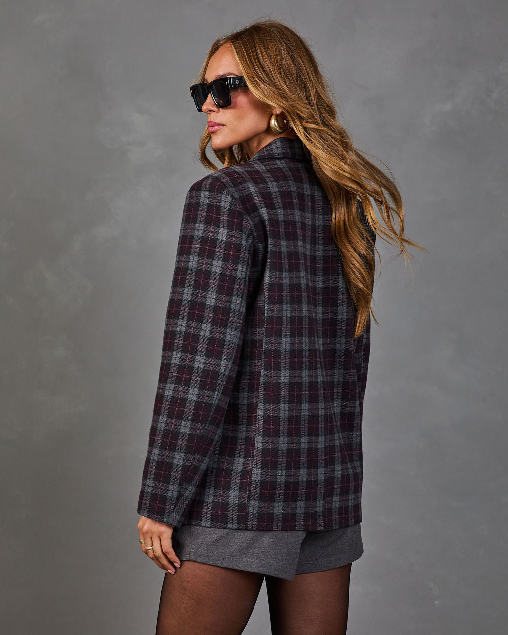 Maple Row Plaid Blazer