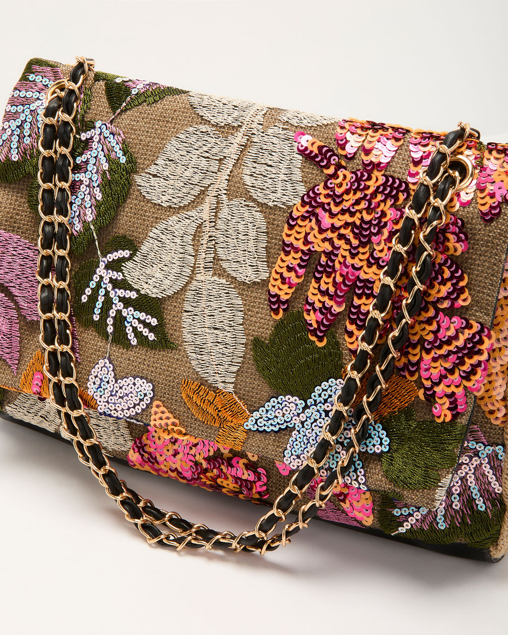 Elenia Embroidered Shoulder Bag