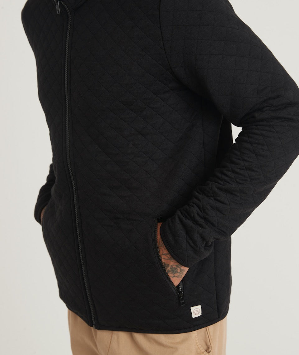 Men's Corbet Full Zip Jacket in Black